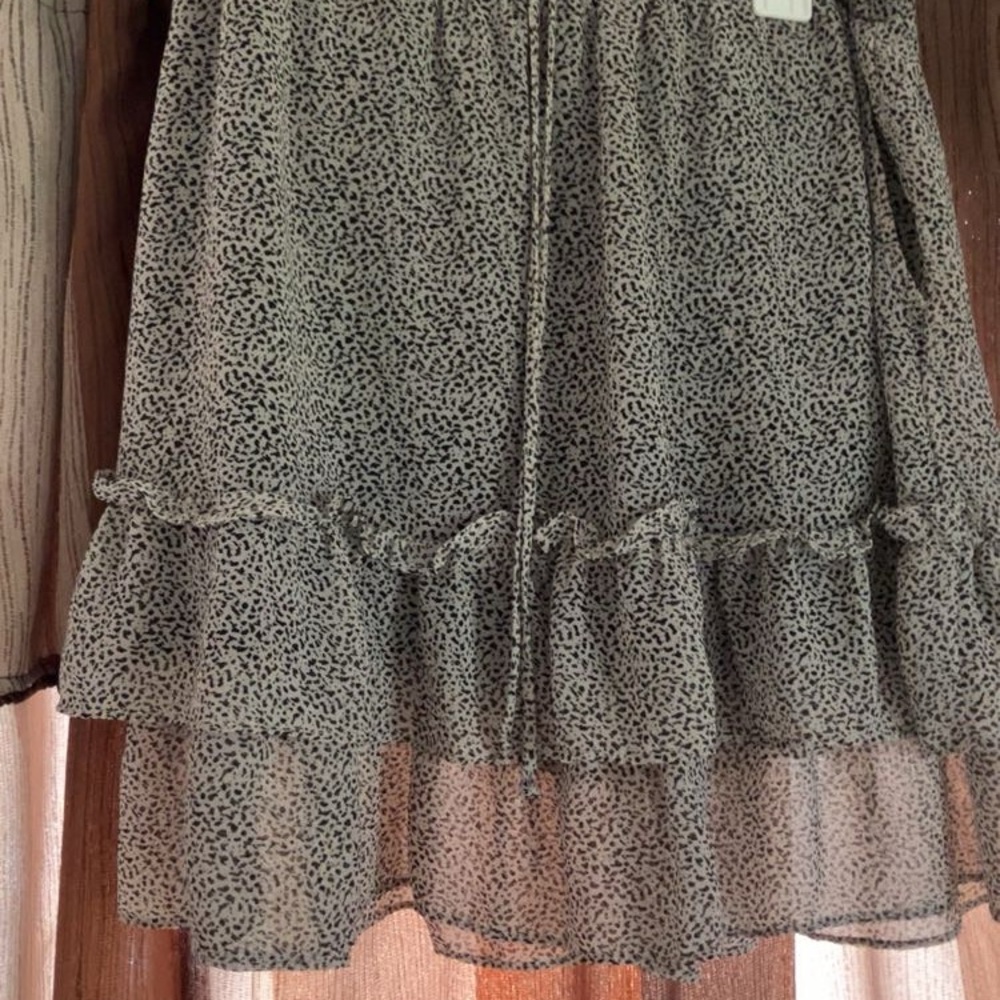 Elegant Black and White Ruffle Skirt